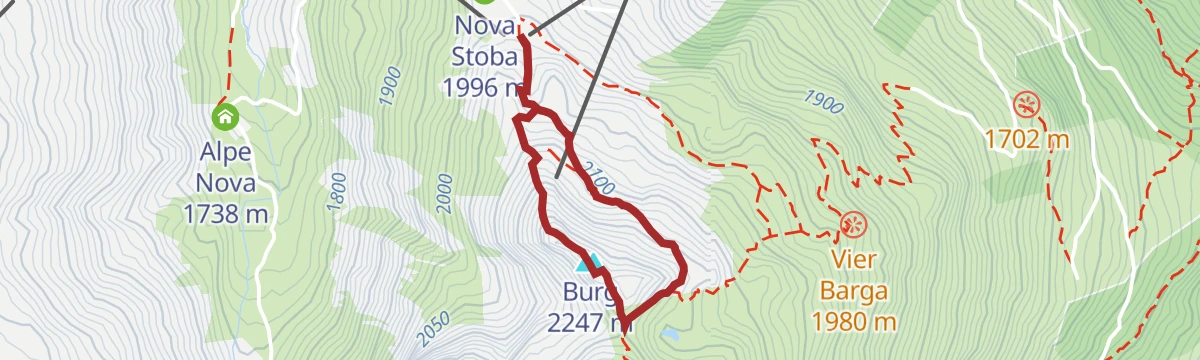 Route map: Klettersteig Burg